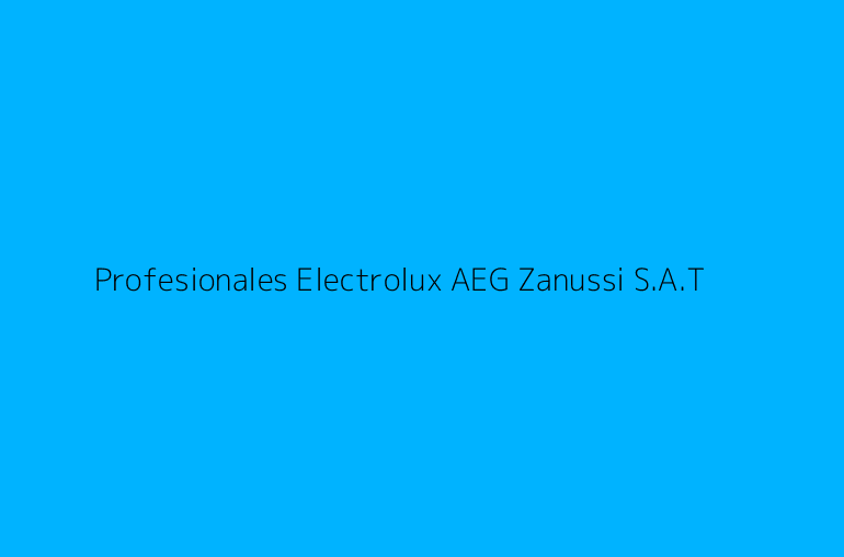 Profesionales Electrolux AEG Zanussi S.A.T